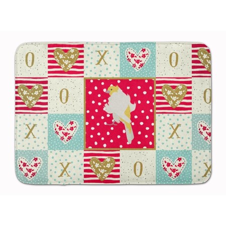 Carolines Treasures 19 x 27 in. Parisian Trumpeter Canary Love Machine Washable Memory Foam Mat CK5507RUG